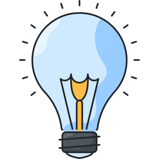 Lightbulb Generic Thin Outline Color icon