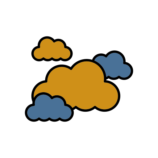 Clouds Generic Outline Color icon