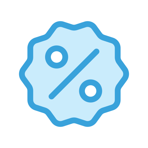 Discount badge Generic Blue icon