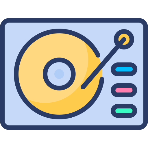 비닐 플레이어 Generic Outline Color icon
