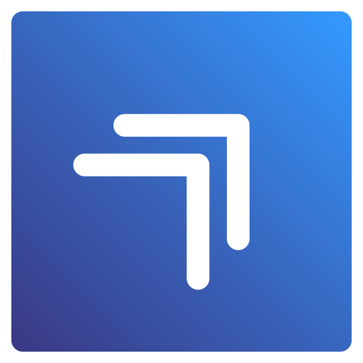 오른쪽 위로 Generic Flat Gradient icon