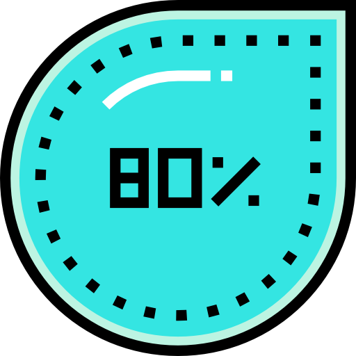 Percentage Detailed Straight Lineal color icon