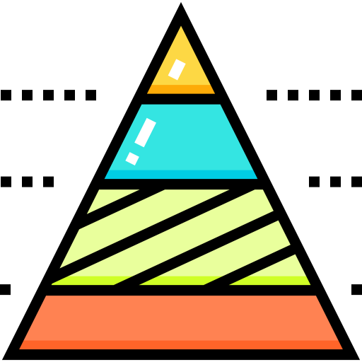 pyramidendiagramm Detailed Straight Lineal color icon