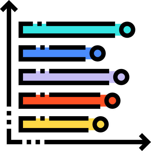 gráfico de barras Detailed Straight Lineal color Ícone