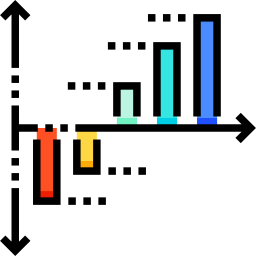 gráfico de barras Detailed Straight Lineal color Ícone