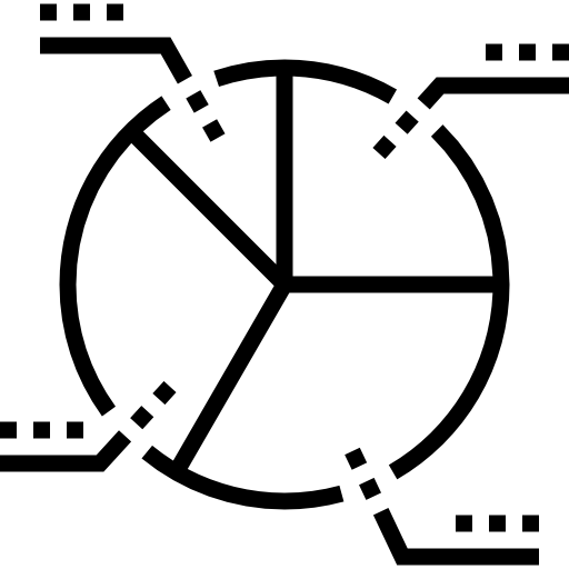 cirkeldiagram Detailed Straight Lineal icoon