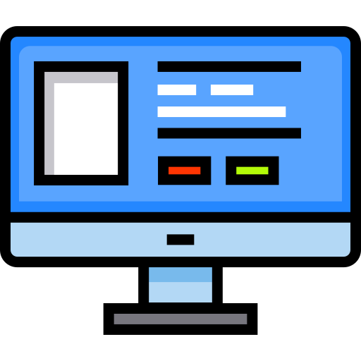 ordenador Detailed Straight Lineal color icono