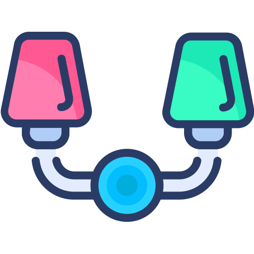 壁灯 Generic Outline Color icon