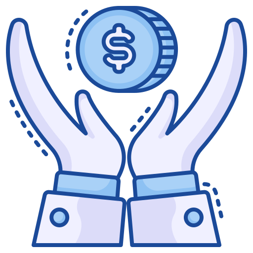 お金の節約 Generic Blue icon