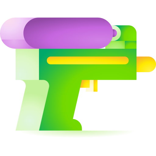 pistolet wodny 3D Toy Gradient ikona