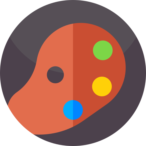 Paint palette Geometric Flat Circular Flat icon