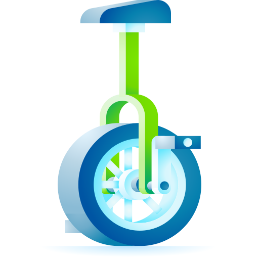 一輪車 3D Toy Gradient icon