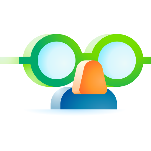 Fake glasses 3D Toy Gradient icon