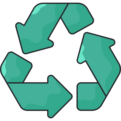 Recycle symbol Generic Thin Outline Color icon