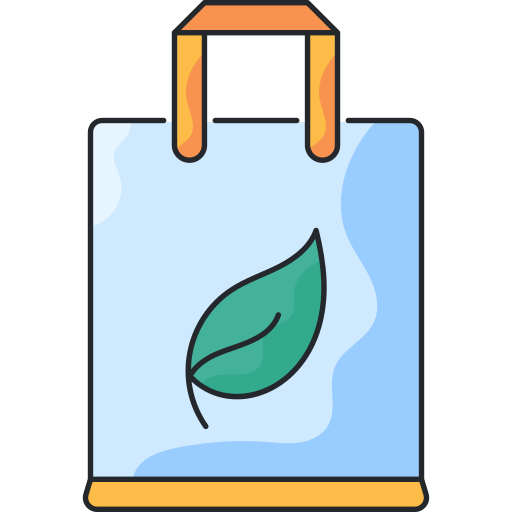 ekologiczna torba Generic Thin Outline Color ikona