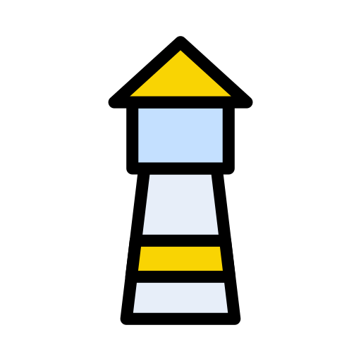 Lighthouse Vector Stall Lineal Color icon