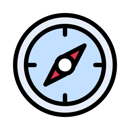 Compass Vector Stall Lineal Color icon