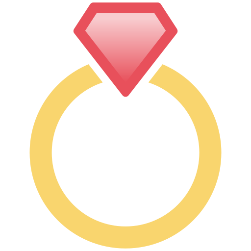 anillo de compromiso Generic Outline Gradient icono