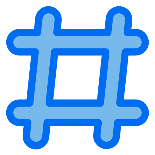 Hashtag Generic Blue icon