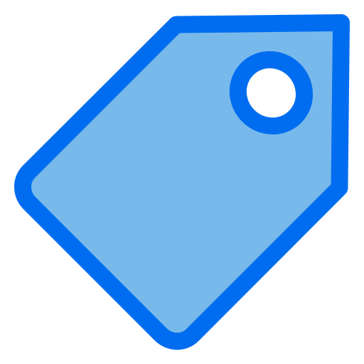 cartellino del prezzo Generic Blue icona