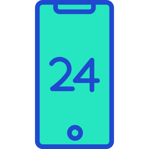 24時間 Generic Blue icon