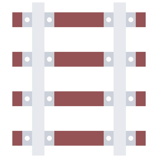Rail road Coloring Flat icon