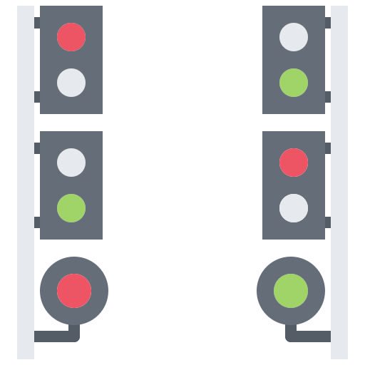 Светофор Coloring Flat иконка