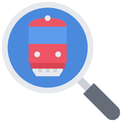 Train Coloring Flat icon