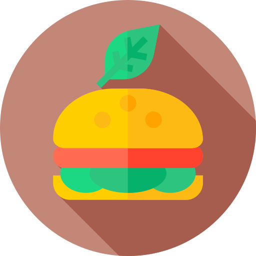 veganer burger Flat Circular Flat icon