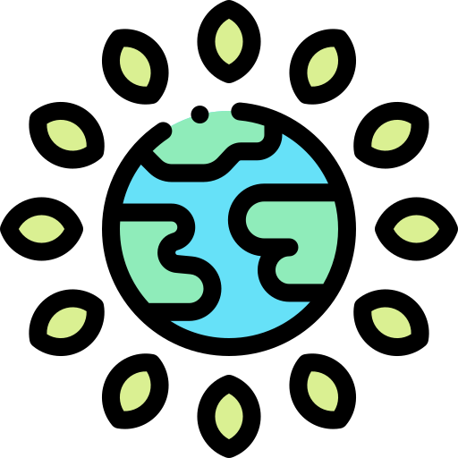 세계 Detailed Rounded Lineal color icon