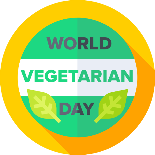 Światowy dzień wegetarianizmu Flat Circular Flat ikona