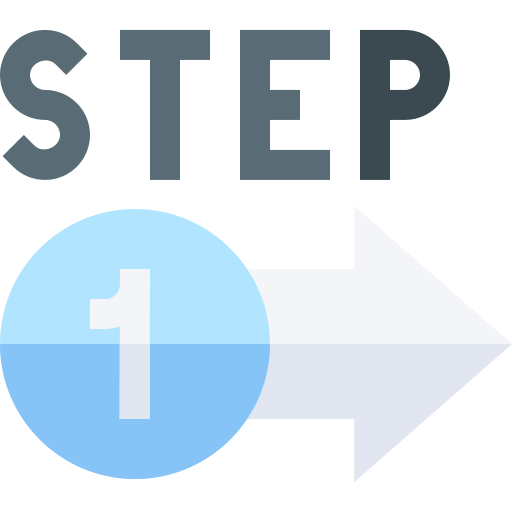 paso 1 Basic Straight Flat icono