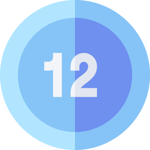 12 Basic Straight Flat icon