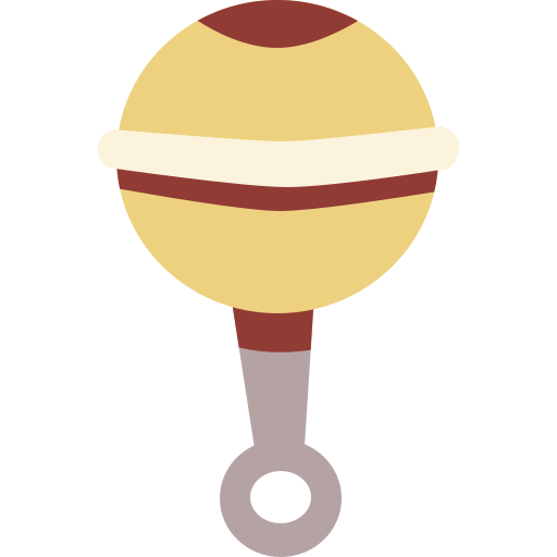 Rattle Cartoon Flat icon