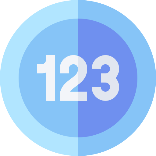 123 Basic Straight Flat icon