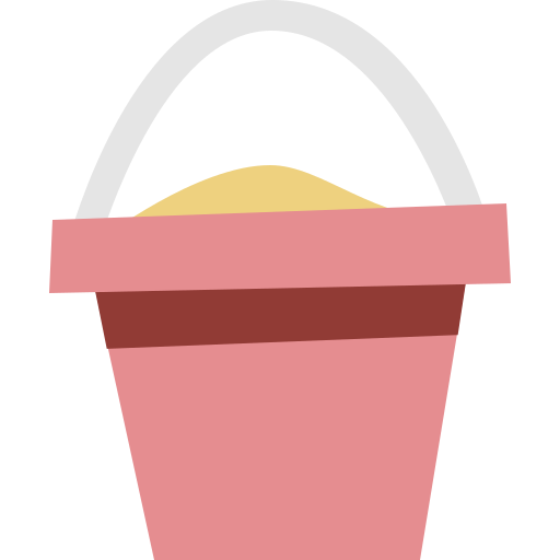 Sand bucket Cartoon Flat icon