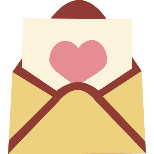 Love letter Cartoon Flat icon
