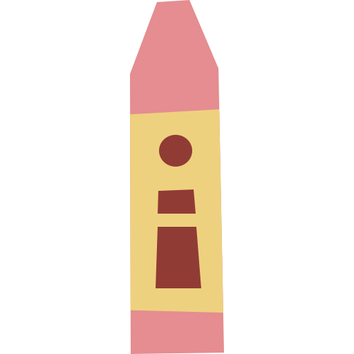 Crayon Cartoon Flat icon