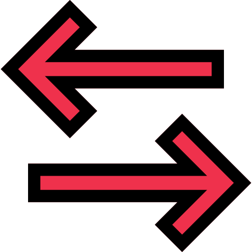 Left and right arrows Generic Outline Color icon
