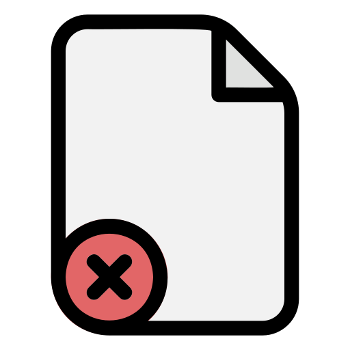 Delete file Generic Outline Color icon