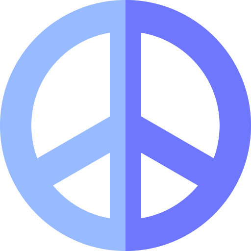Peace symbol Basic Straight Flat icon