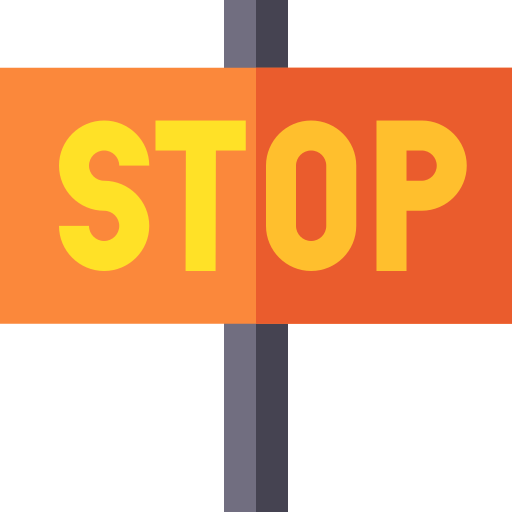 stop Basic Straight Flat icoon