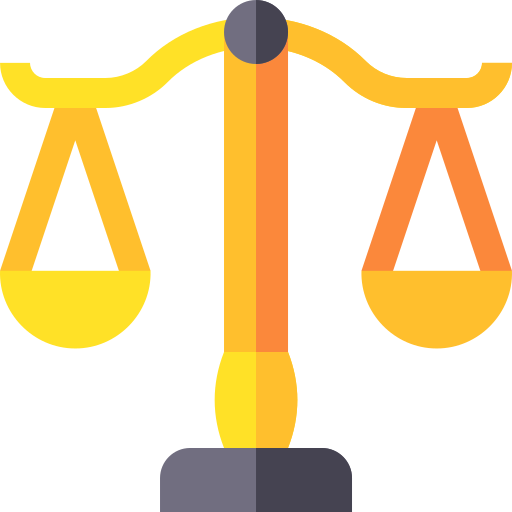 escala de justicia Basic Straight Flat icono