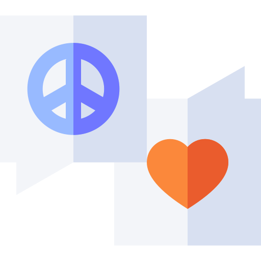 pacifisme Basic Straight Flat icoon