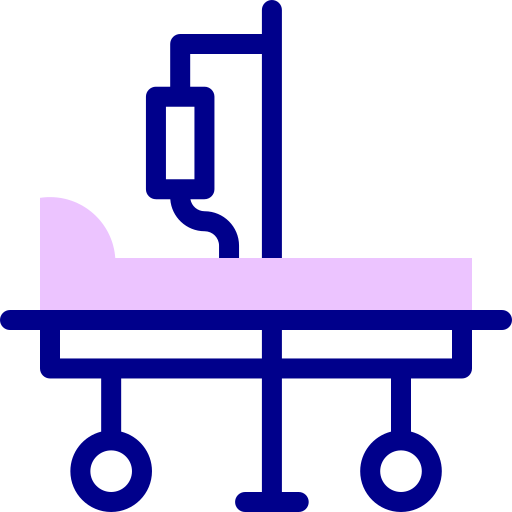 Hospital bed Detailed Mixed Lineal color icon