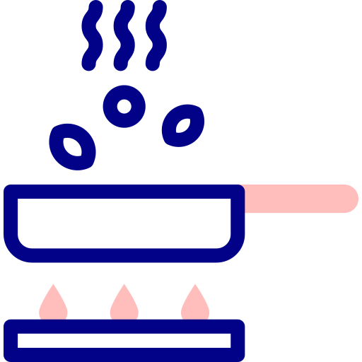 フライパン Detailed Mixed Lineal color icon