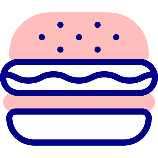 burger Detailed Mixed Lineal color Icône
