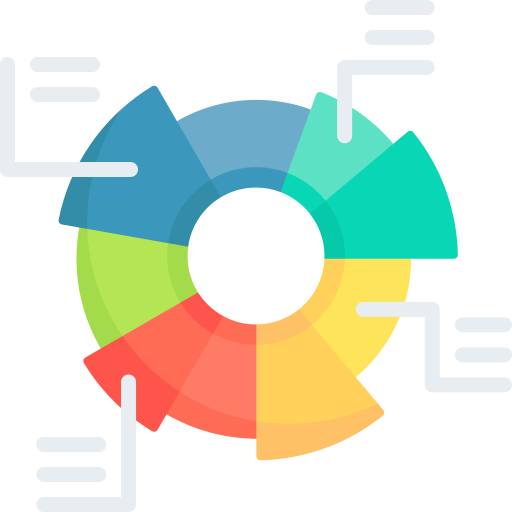 donut-diagram Special Flat icoon