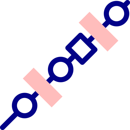brocheta Detailed Mixed Lineal color icono