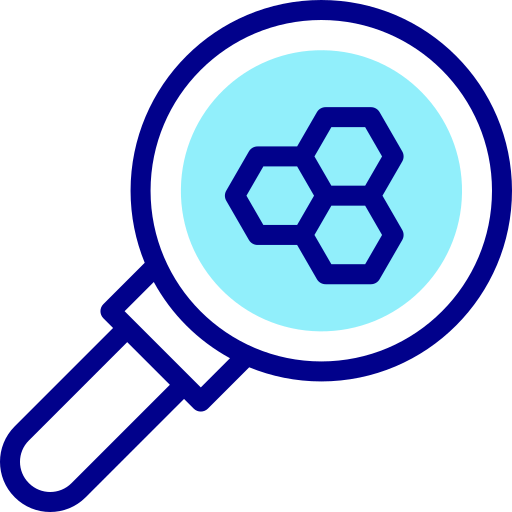 Magnifying glass Detailed Mixed Lineal color icon